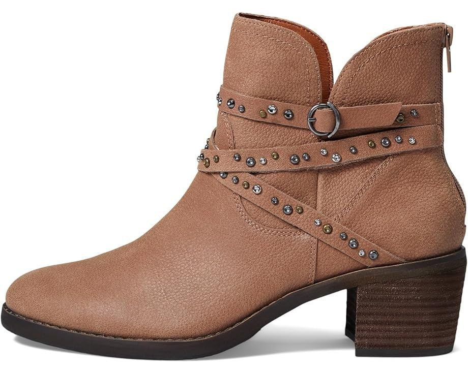 Lucky Brand Callam Ботильоны женские кожаные тани с заклепками, коричневый