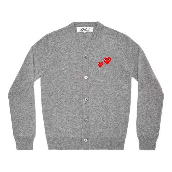 

Кардиган COMME des GARCONS PLAY Cardigan With Double Red Emblem 'Grey' AZ-N072-051-1, серый