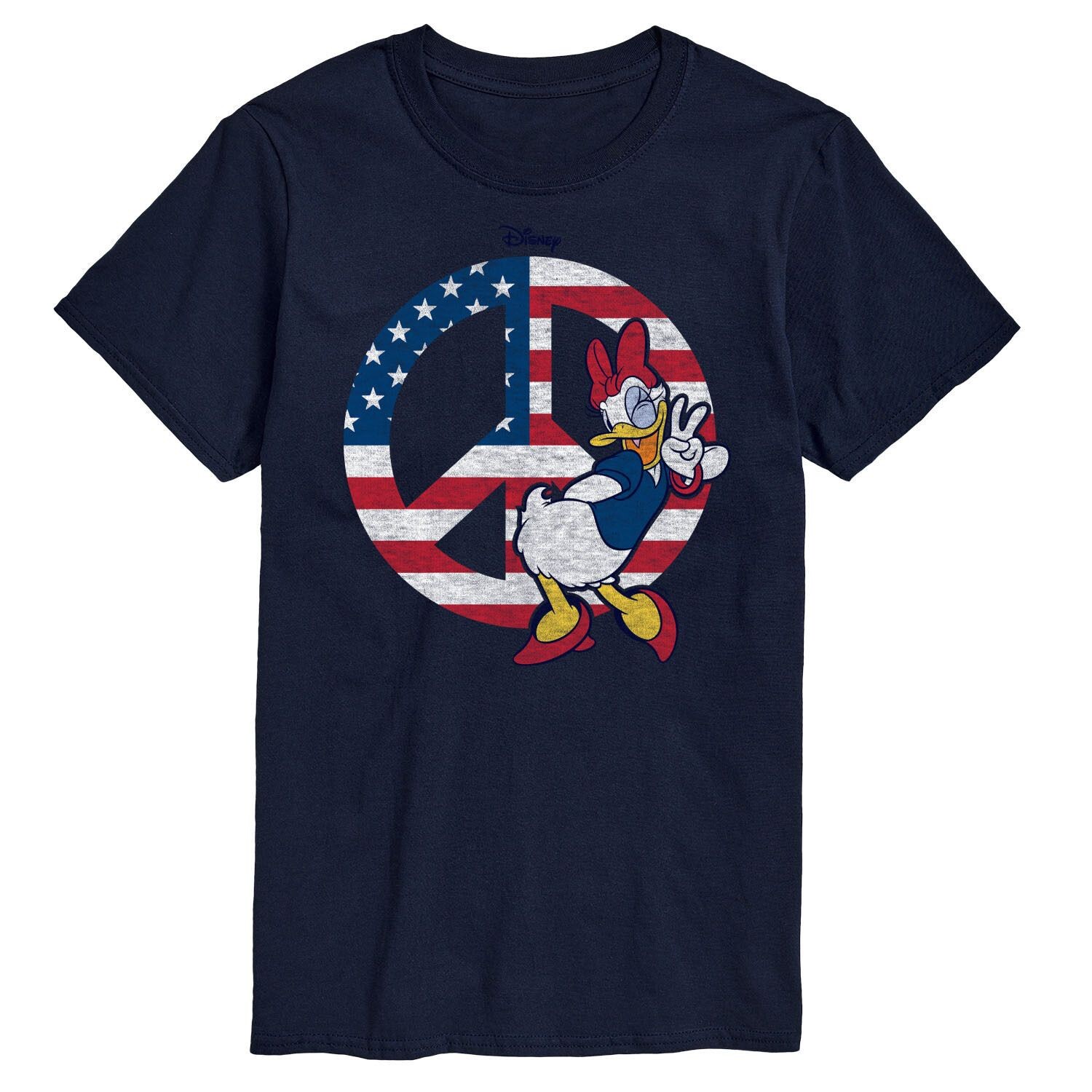 

Футболка Disney's Daisy Duck Big & Tall Peace с цветами мира License, синий