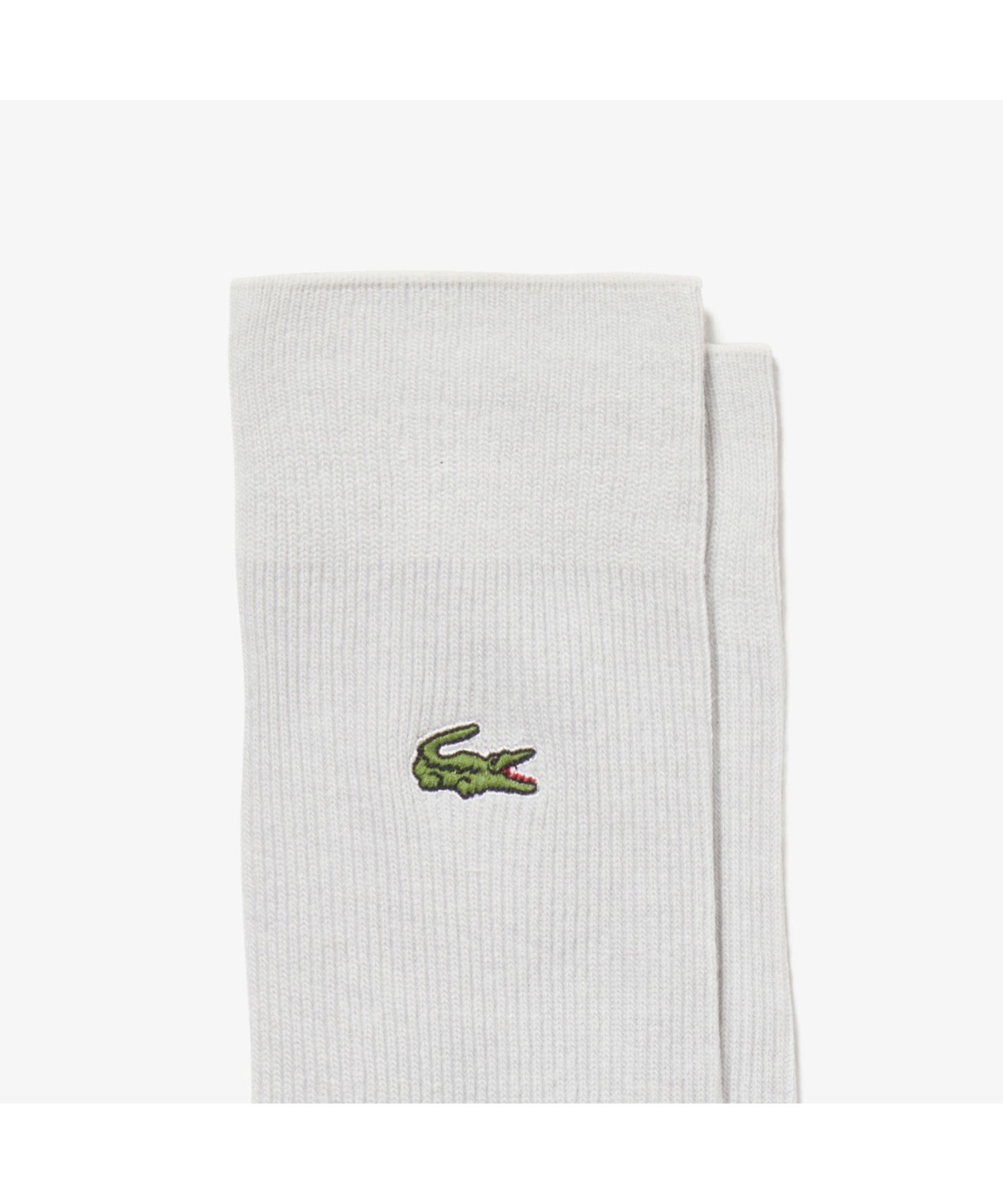 Носки с эмблемой часов, трикотажная резинка 1*1 LACOSTE, Heather Gray — фото 2