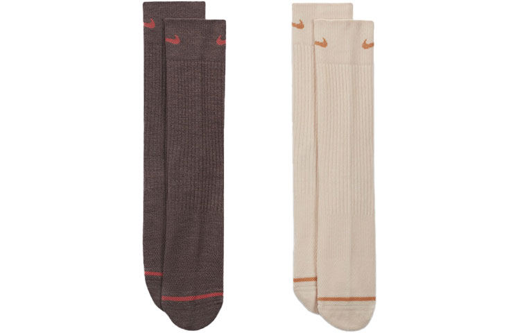 

Носки до середины голени унисекс, 2 шт Nike, 2 Pack (Coffee+Beige)