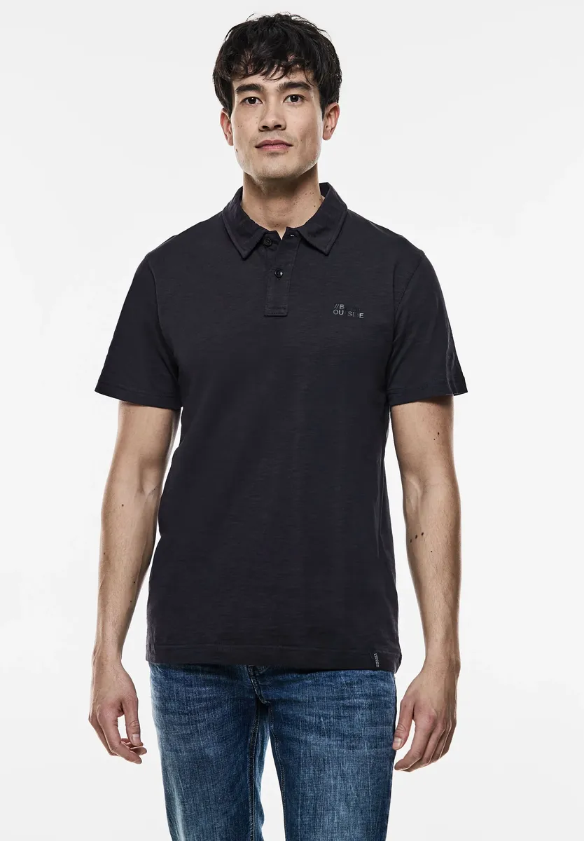 

Рубашка с принтом STREET ONE MEN из мягкой смеси хлопка, синий