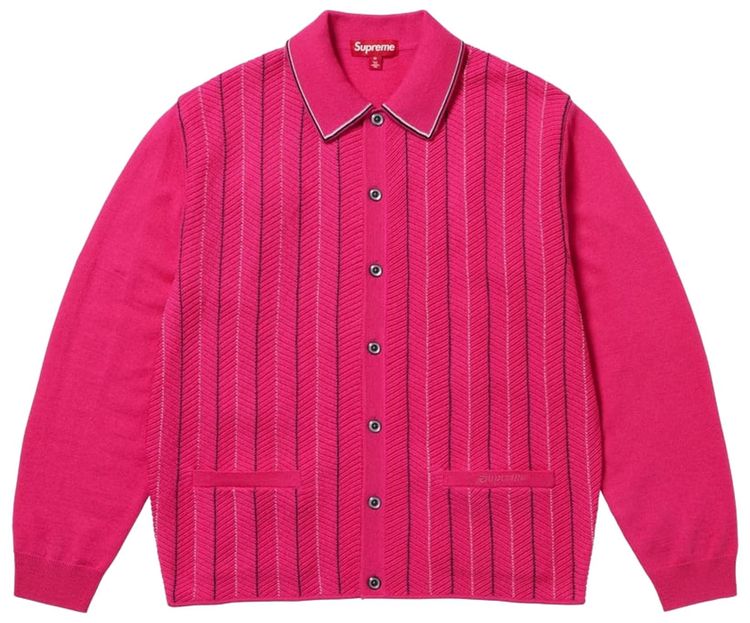 

Кардиган Supreme в елочку, розовый