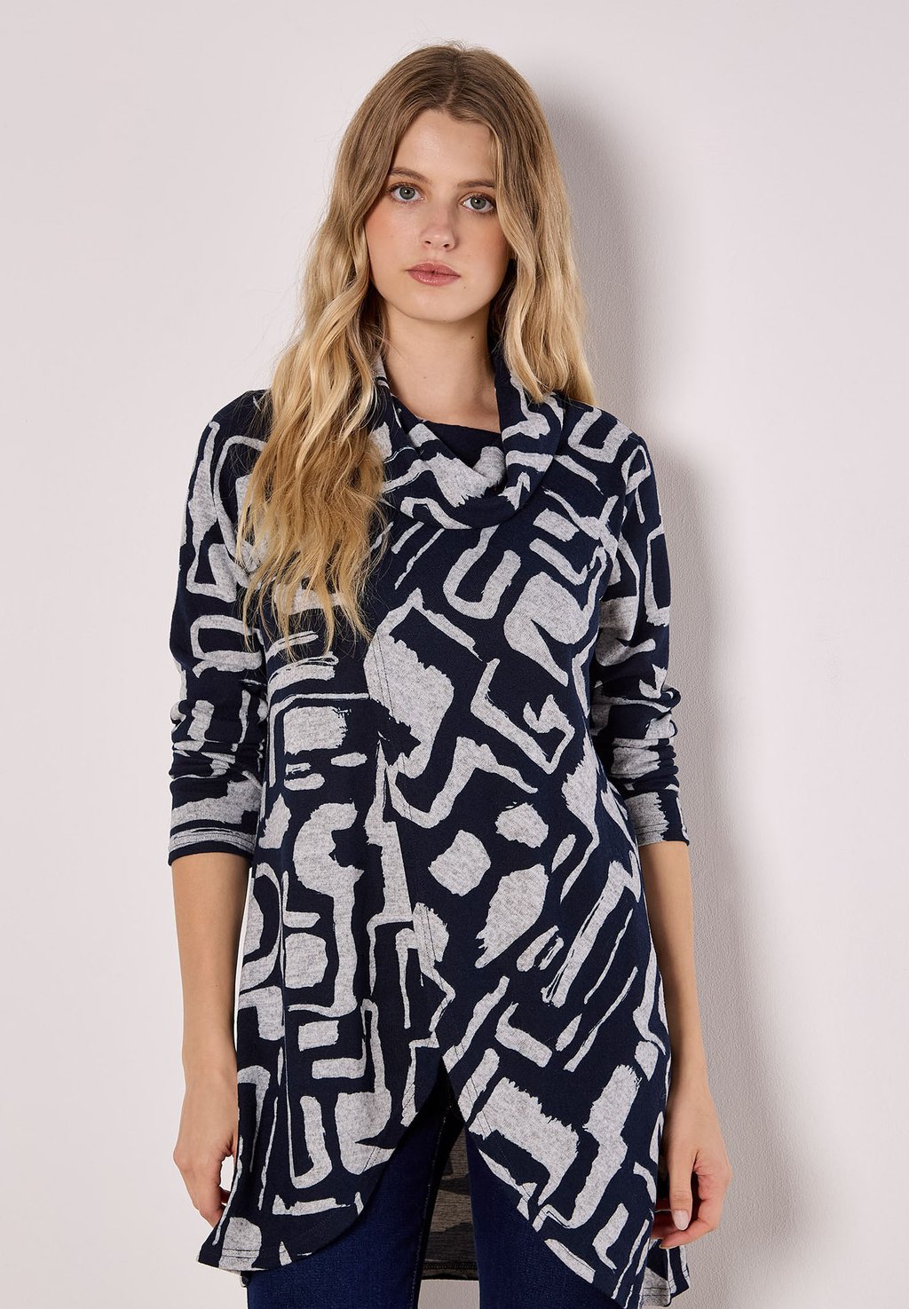 

Футболка с длинным рукавом ABSTRACT PAINT WRAP Apricot, серый