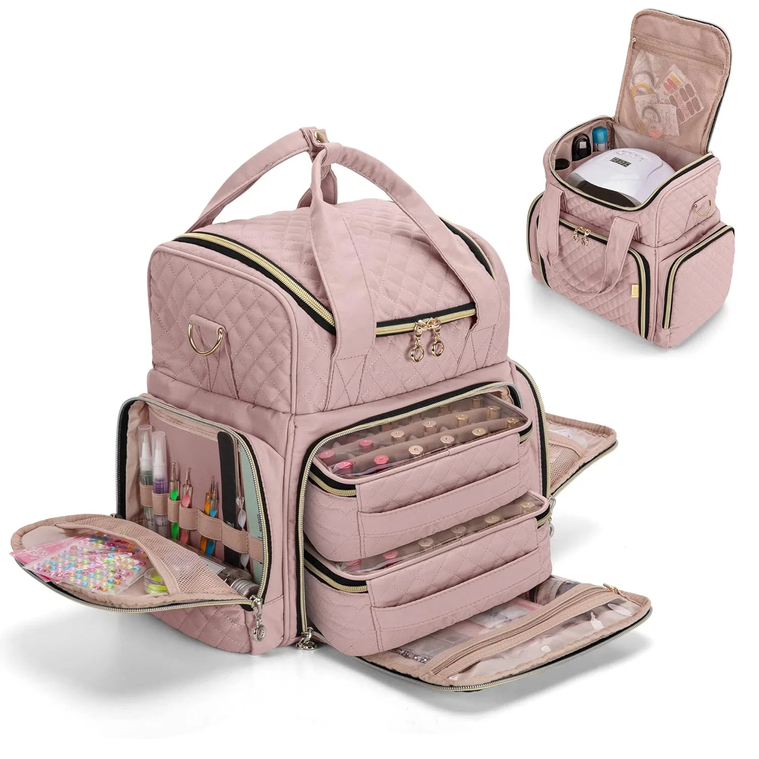 Сумка для лаков и сушилки для ногтей Luxja Luxja, Pink