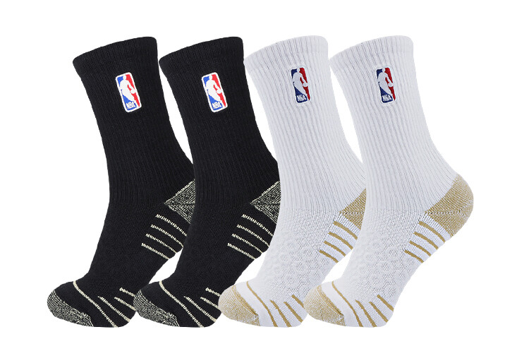 

NBA Мужские баскетбольные носки НБА, 2 пары (белый + черный)