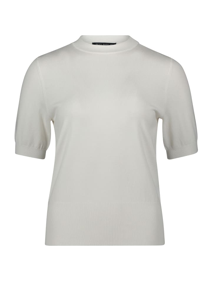 

Вязаный свитер с короткими рукавами в кремово-белом цвете Betty Barclay