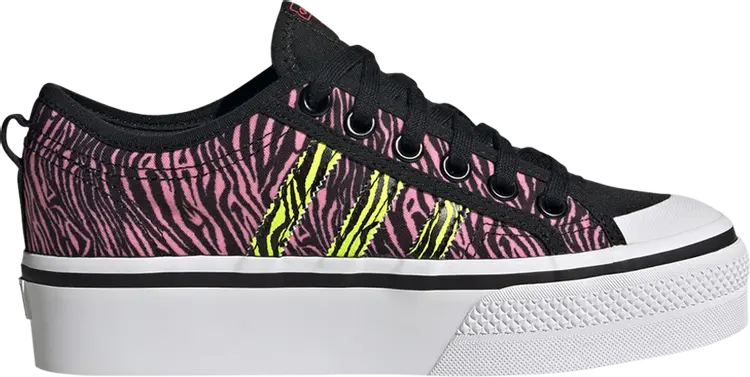 Кроссовки Wmns Nizza Platform 'Bliss Pink Zebra', черный
