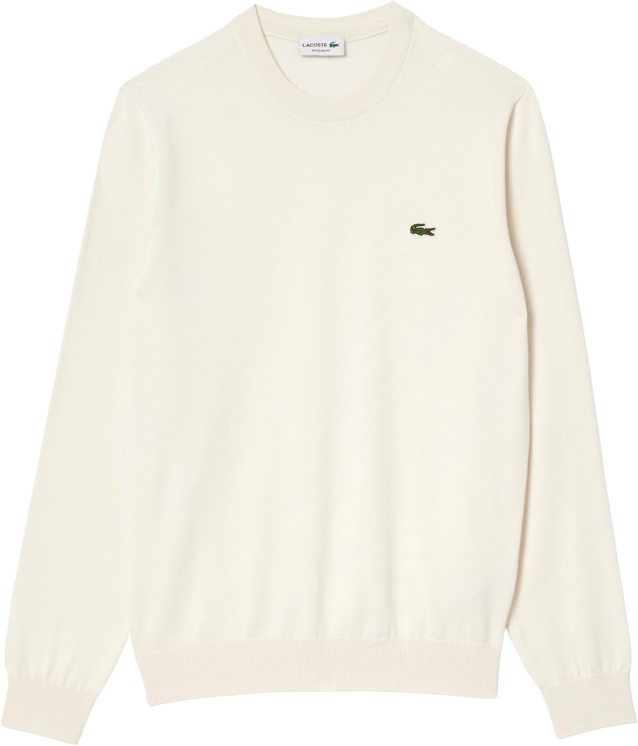 Lacoste мужской свитер с длинным рукавом и круглым вырезом, Regular Fit, Flour — фото 4