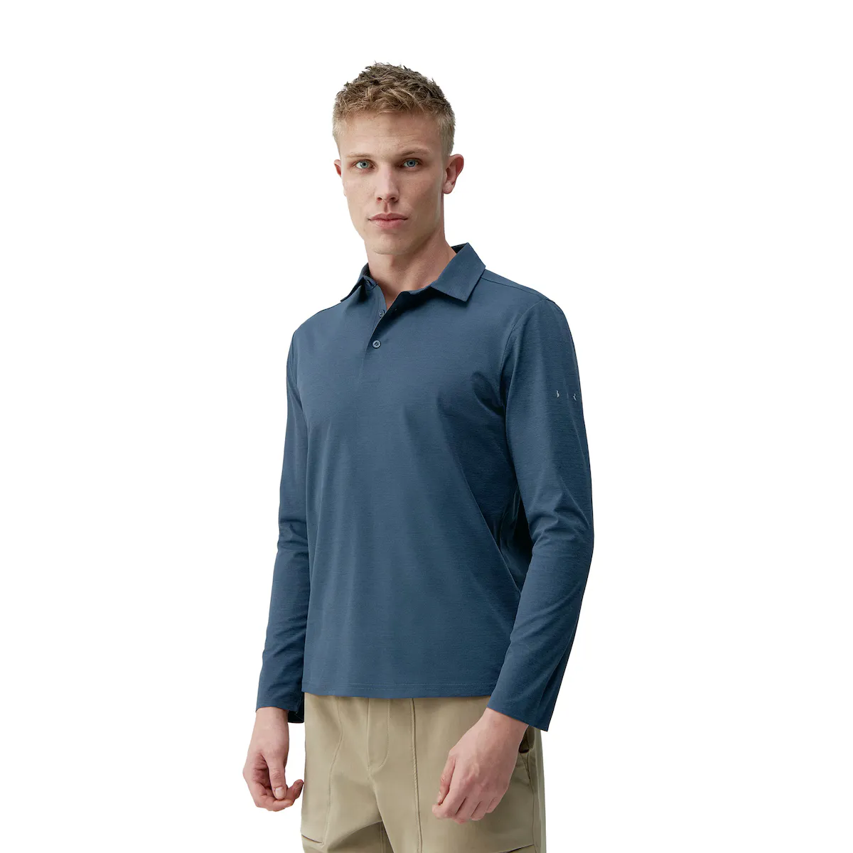 

Maroni Born Living Yoga Мужская рубашка поло, цвет Azul denim