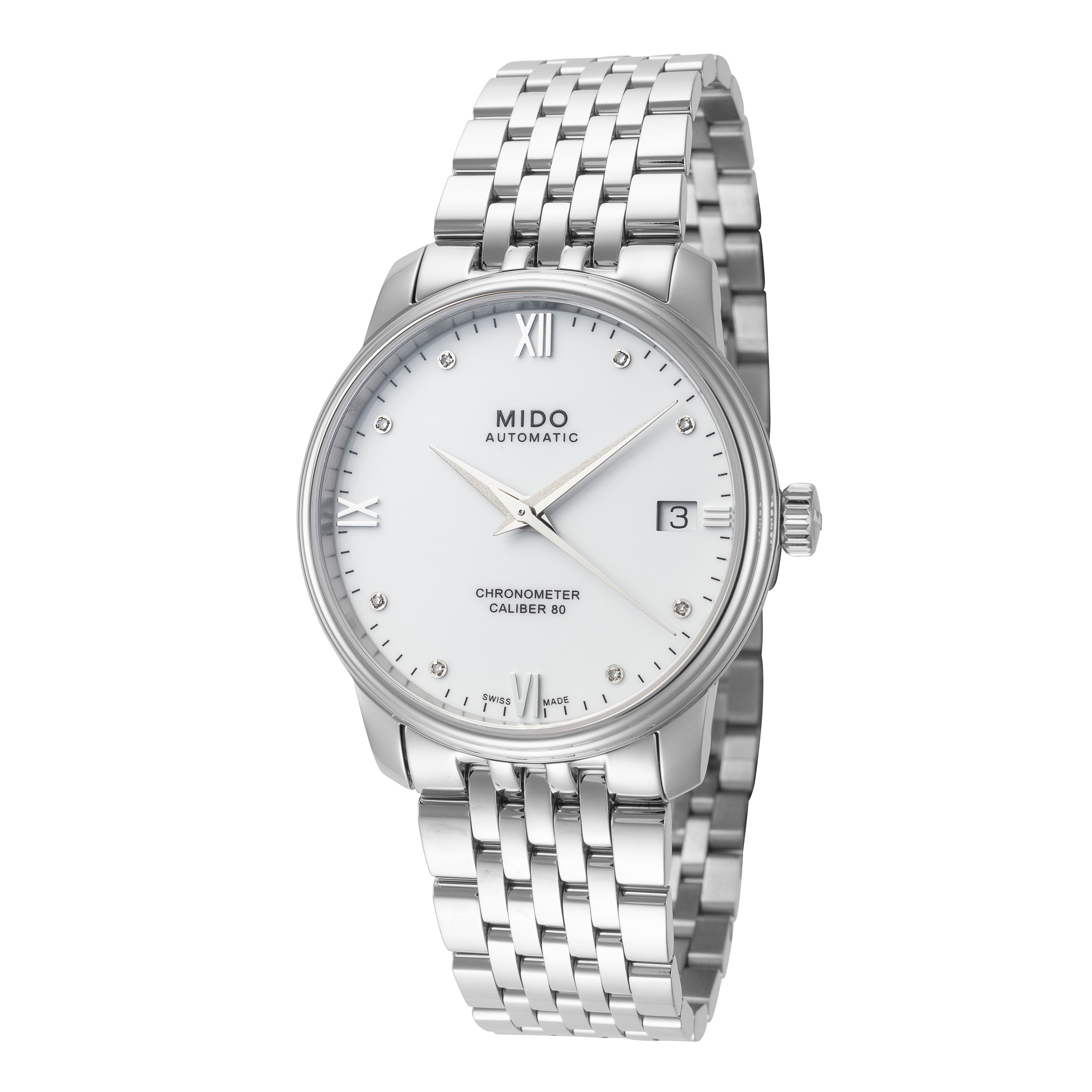 

Женские часы Mido M0272081101600 Baroncelli 34 мм с автоподзаводом, серебряный