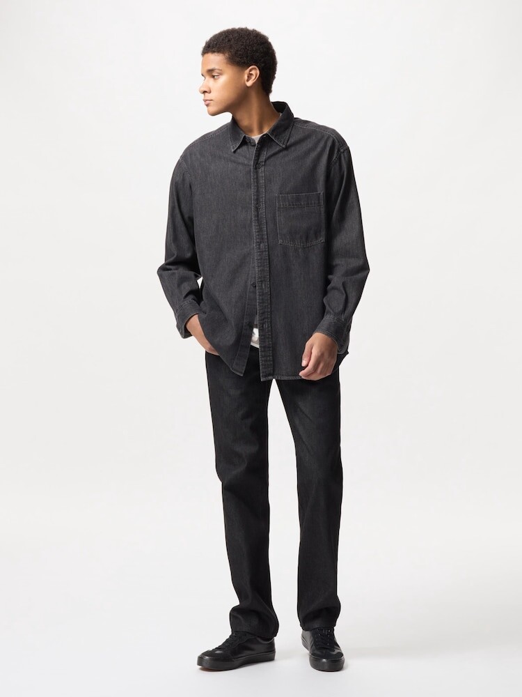 

Джинсы стандартного кроя/увеличенной длины Uniqlo, черный