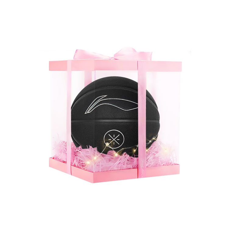 

LINING Баскетбольный мяч PU черный размер 7 тренировочный унисекс