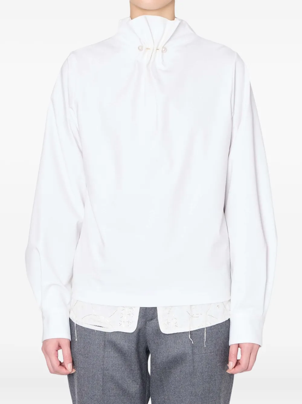 

Топ, украшенный жемчугом Kolor, белый