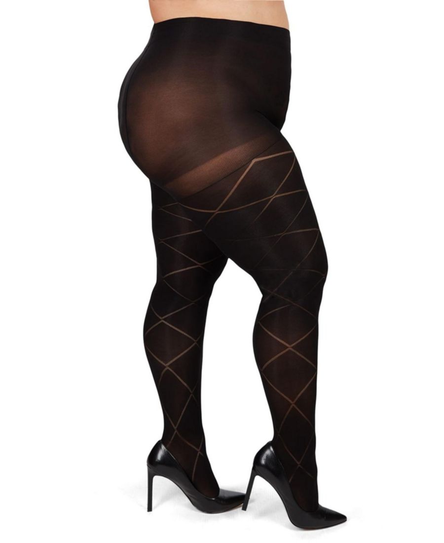 

Колготки с утягивающим эффектом и бриллиантовой огранкой больших размеров MM-2322 MeMoi, Black