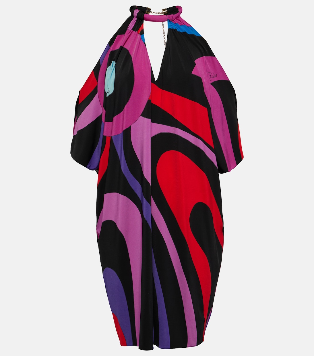 

Мармо драпированный джерси кафтан Pucci, Peonia/Rosso