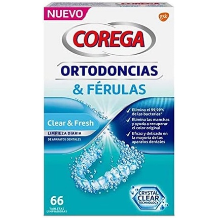 

Таблетки Corega Orthodontics and Splints очищающие 66 шт Tagww