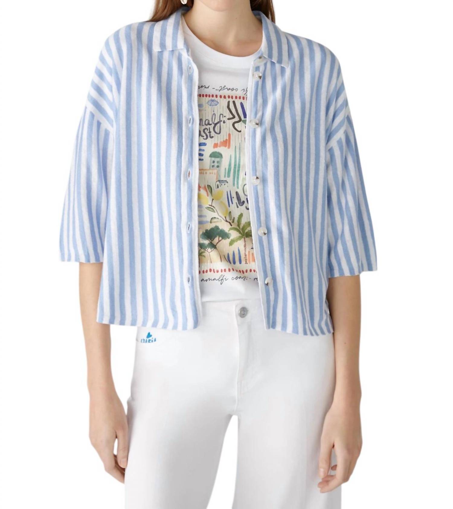 

Кардиган с рукавами 3/4 в цвете Off-white Blue Oui