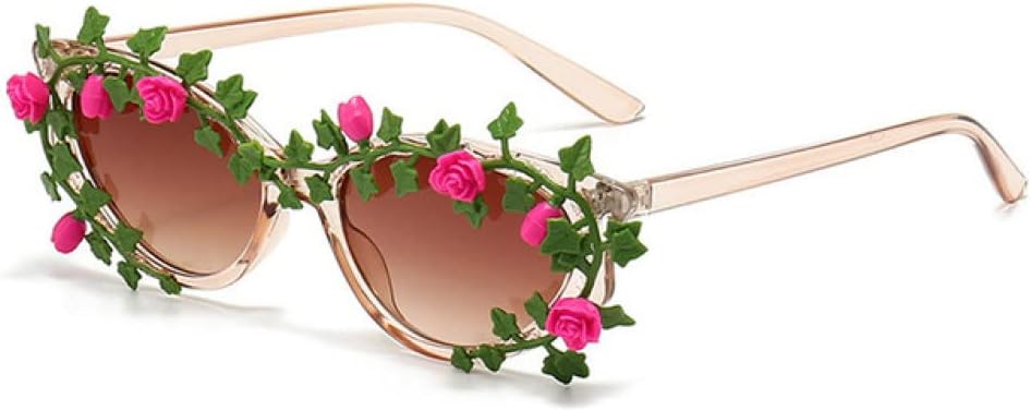 

Солнцезащитные очки «кошачий глаз» с цветочным рисунком для женщин, модные, в маленькой оправе, в стиле панк, ретро, ​​женские солнцезащитные очки с защитой от УФ-излучения UV400 generic, Brown-brown