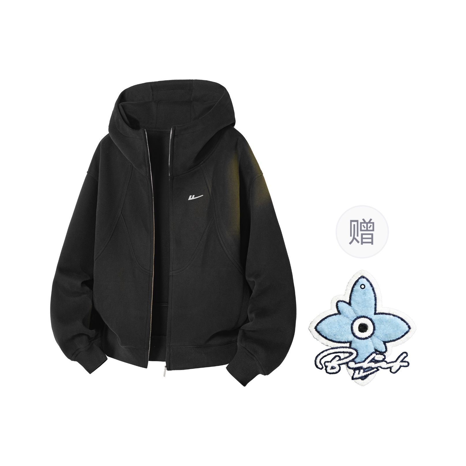 

Толстовка женская худи кардиган Moderate WARRIOR, черный[free badge+scented sachet charm]