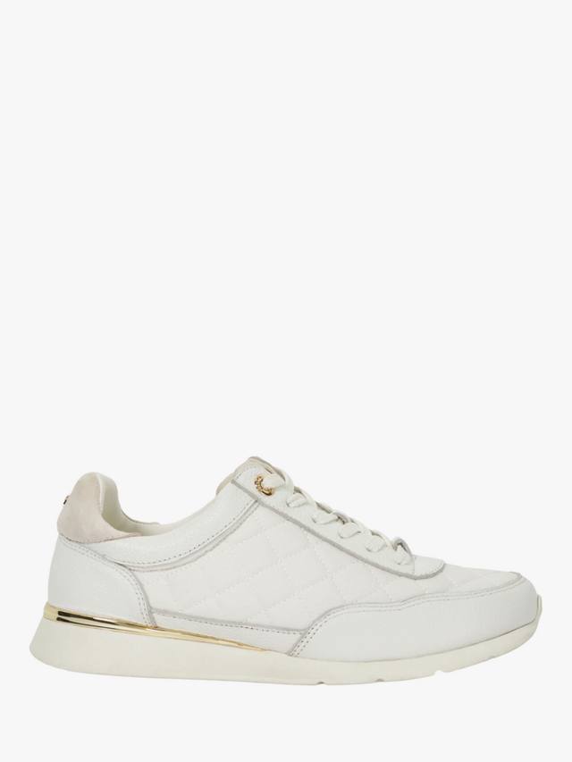 Everglow кожаные стеганые кроссовки Dune London, White