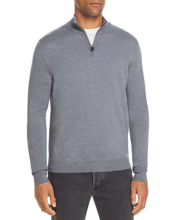 

Мериносовый свитер с молнией на четверть - эксклюзив The Men's Store at Bloomingdale's, серый