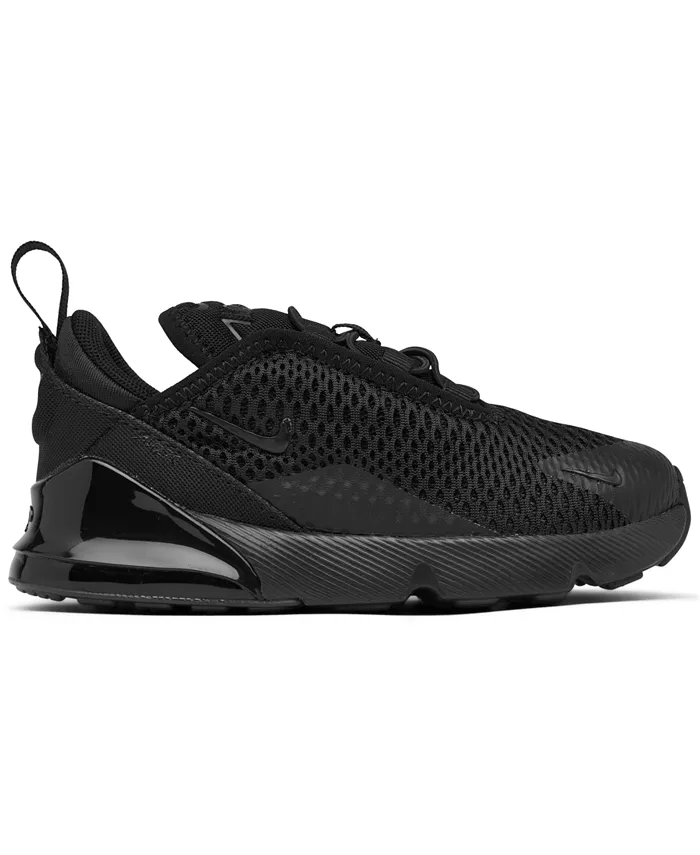 Детские повседневные кроссовки Air Max 270 для мальчиков и девочек от Finish Line Nike, черный — фото 2