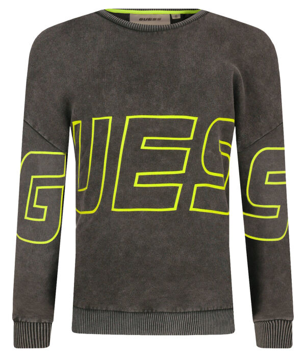 

Толстовка детская Guess Active хлопковая с принтом, серый