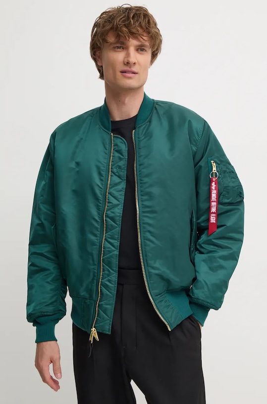 

Куртка-бомбер Alpha Industries, бирюзовый, Зеленый, Куртка-бомбер Alpha Industries, бирюзовый
