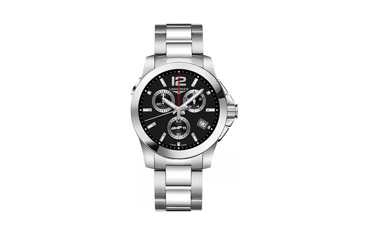 

LONGINES Часы Comcast Collection Quartz Movement Men's Watch 41mm Black Dial Stainless Steel Case Stainless Steel Watchband, Black Dial
