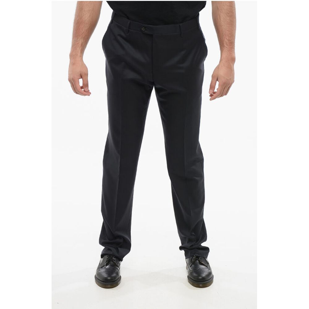 

Брюки LEADER из натуральной шерсти с карманами потайного типа Corneliani, синий