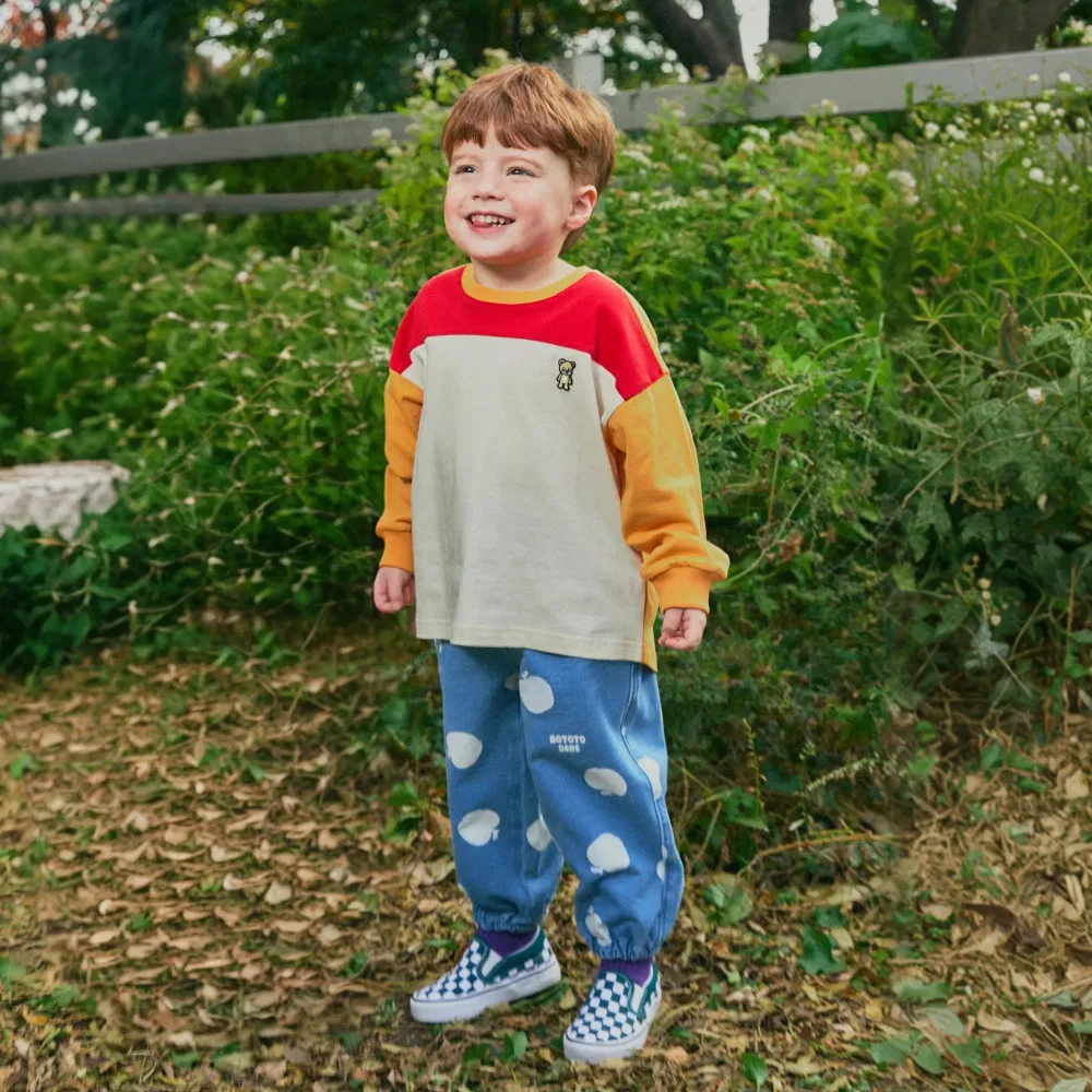 Детские джинсовые джоггеры Jersey Denim All-Over светло-синие от Rototobebe
