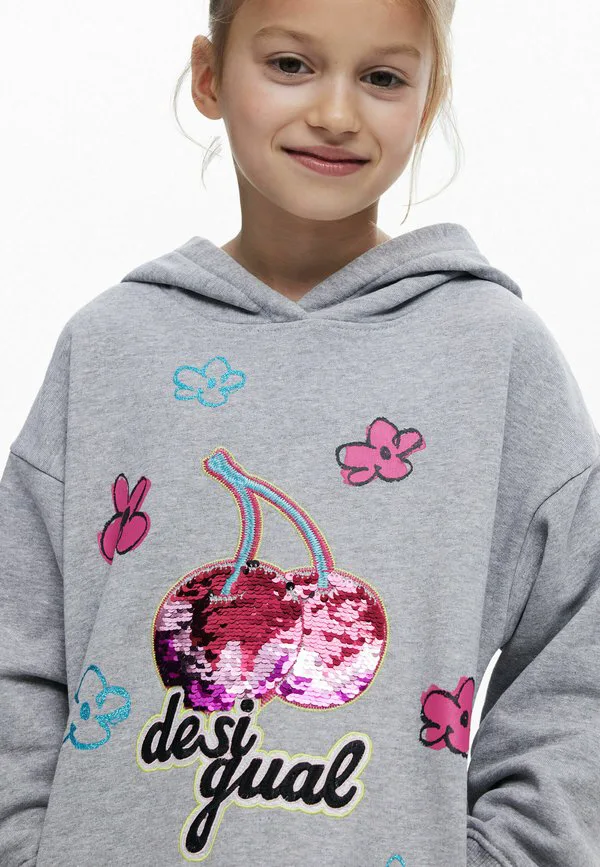 Платье с капюшоном вишневого цвета Desigual, Gray — фото 3