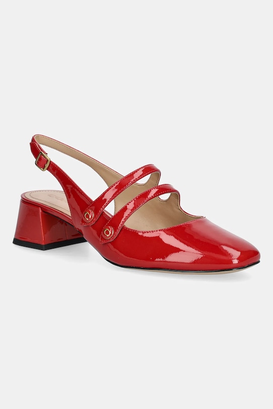 Кожаные босоножки Winley Slingback Mary Jane Coach, красный