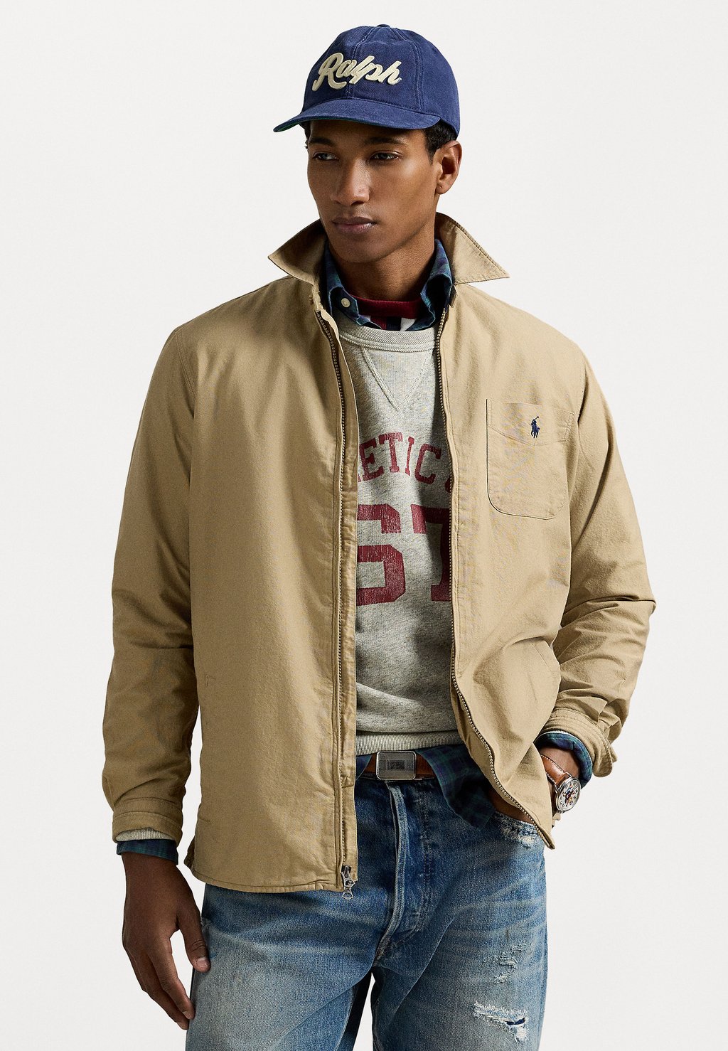 

Легкая куртка GARMENT-DYED OXFORD OVERSHIRT Polo Ralph Lauren, коричневый