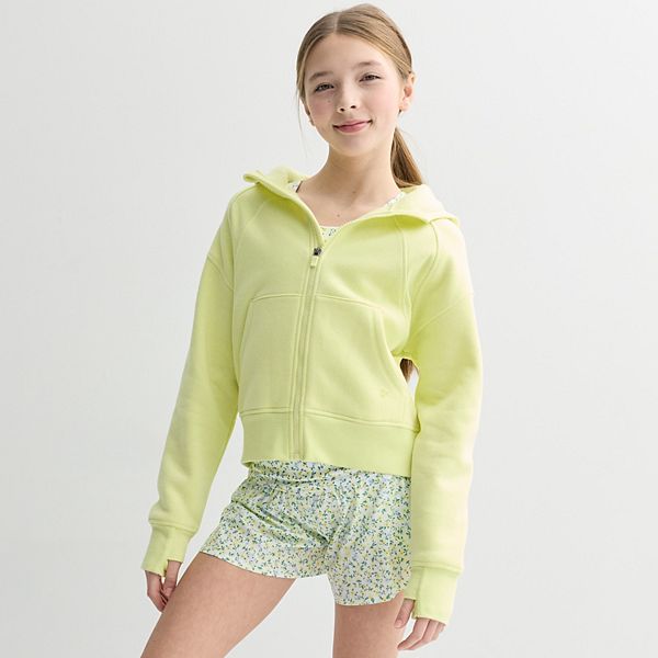 

Детская худи с молнией и швами из флиса для девочек 7-16 лет Tek Gear, Lemon