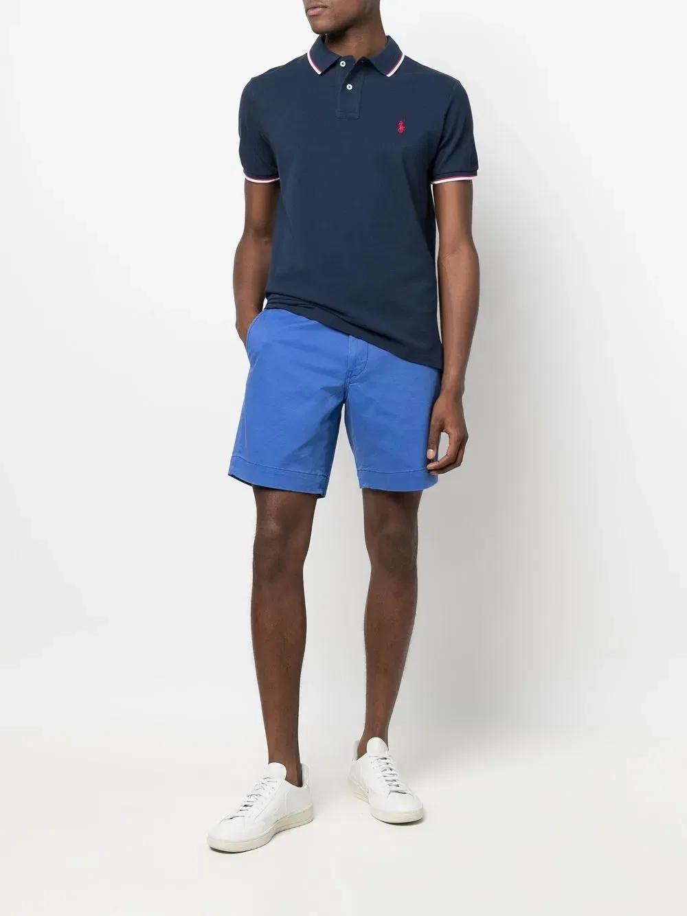 Хлопковые шорты-чиносы с четырьмя карманами Polo Ralph Lauren, синий — фото 2