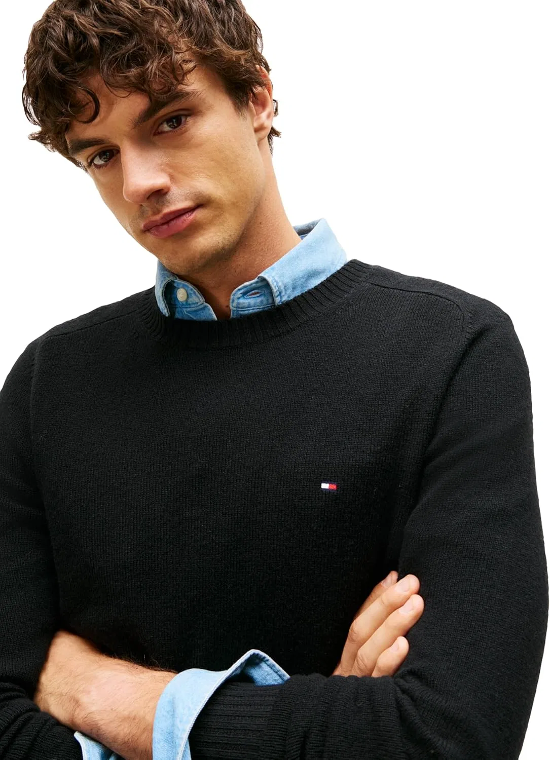 Свитер-пуловер Tommy Hilfiger из кашемира, черный — фото 2