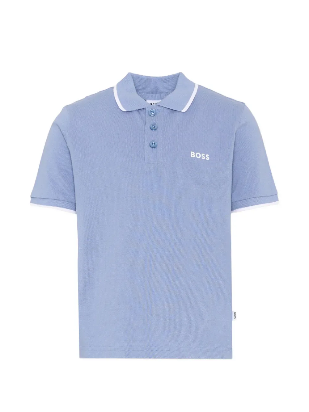 Поло с короткими рукавами BOSS Kidswear, синий