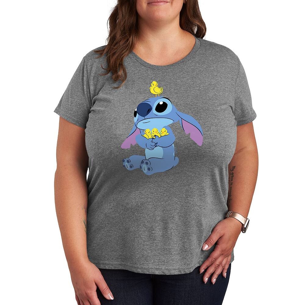 

Футболка с рисунком Disney's Lilo & Stitch Plus Chicks, цвет Heather Gray