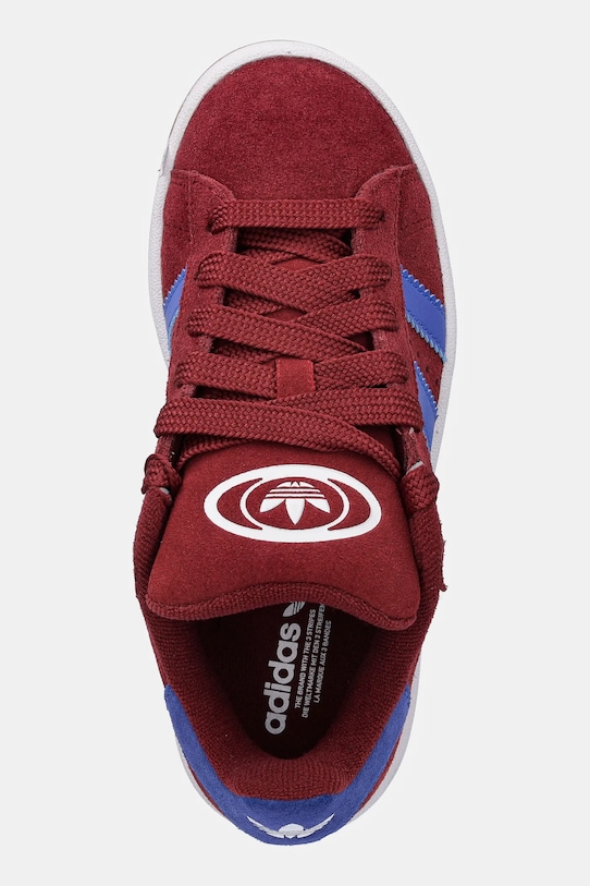 Детские замшевые кроссовки Campus 00s Adidas Originals, бордовый — фото 4