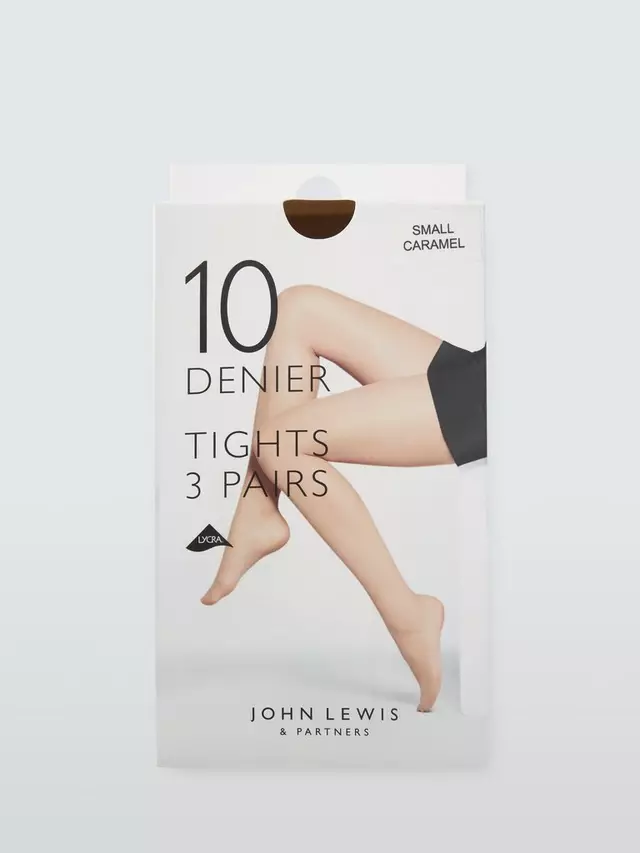 

Тайтсы John Lewis 10 Denier Everyday 3 шт, цвет caramel