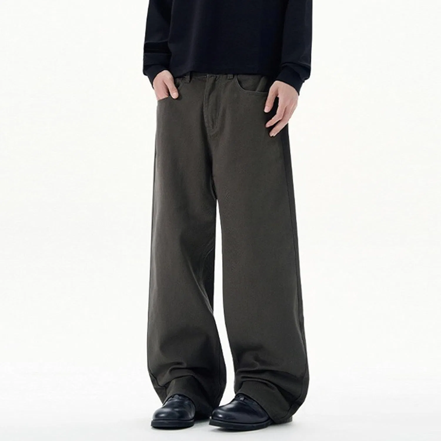 Джинсы широкие Men's Hip Hop, Grey — фото 2
