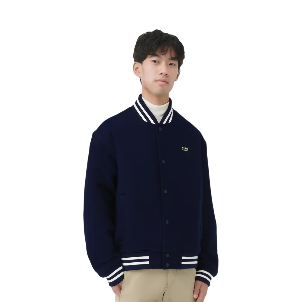 LACOSTE Бейсбольная куртка мужская морской синий — фото 3