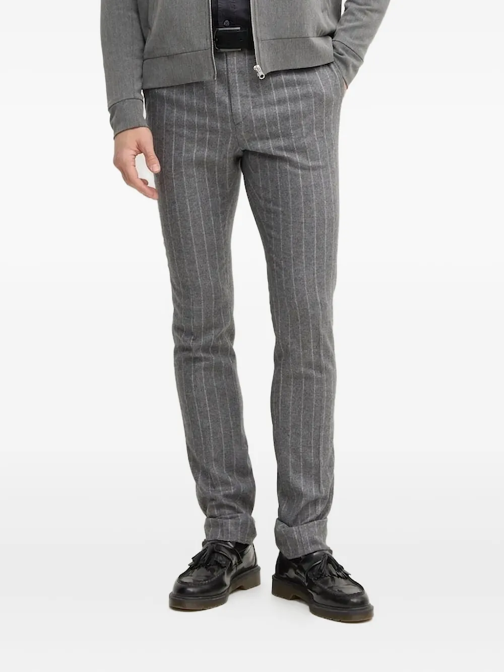 

Брюки в тонкую полоску Hackett, серый