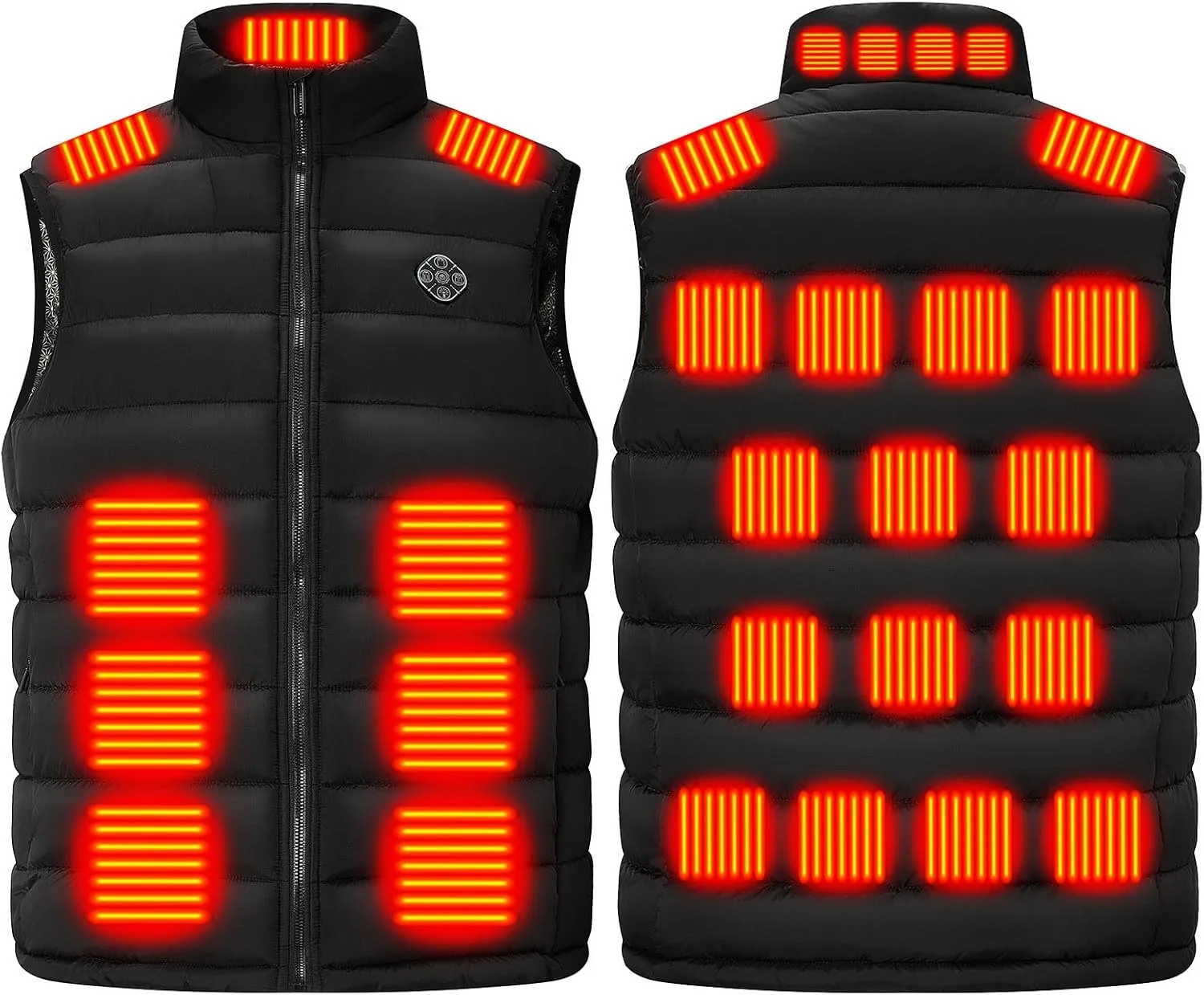 Терможилет Heated для женщин и мужчин, легкий Softshell, зимний утепленный Generic, черный — фото 2
