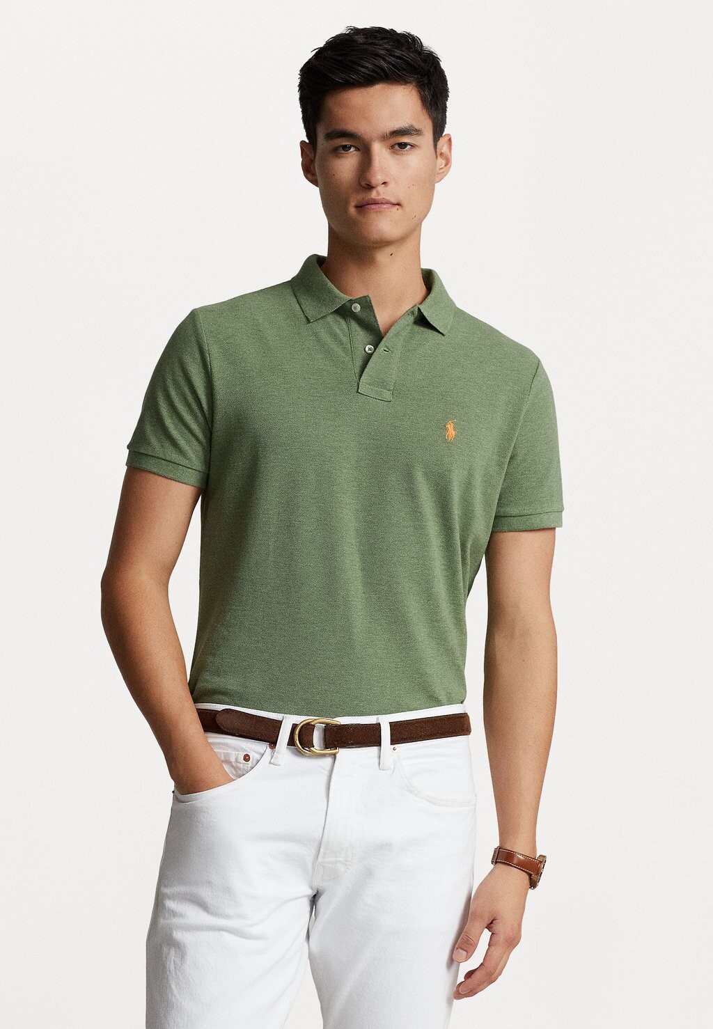 

Поло Short Sleeve Polo Ralph Lauren, цвет cargo green heather