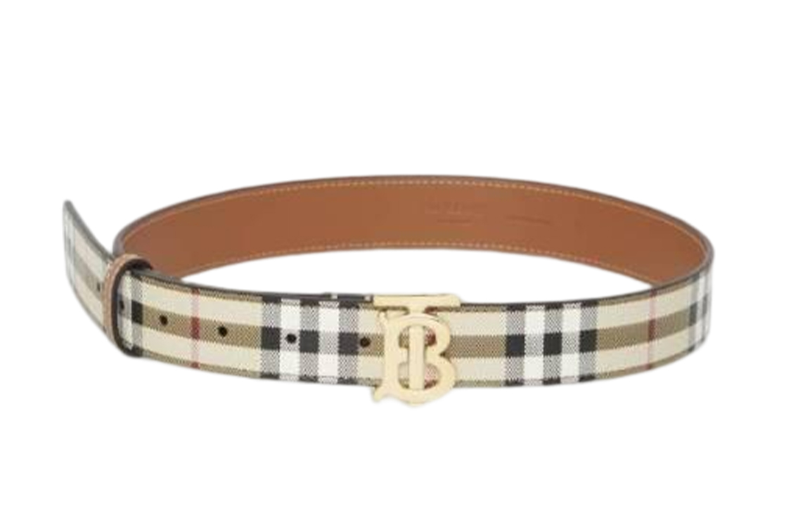 

Винтажный клетчатый ремень с пряжкой Burberry, разноцветный