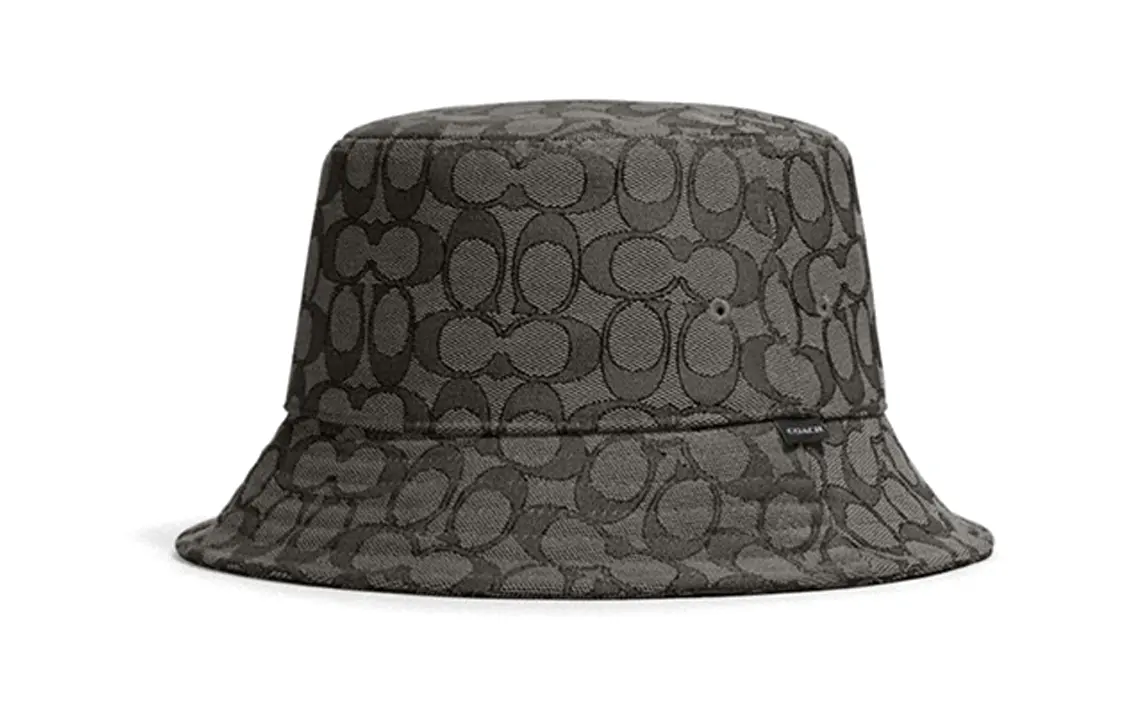 

COACH Хлопковая шляпа-ведро женская серая, Gray