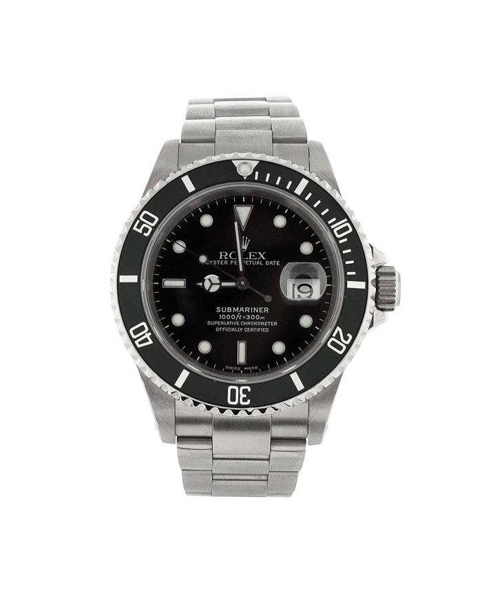 

Часы Oyster Perpetual Submariner Date автоматические, сталь, 40 мм Pre-Owned Rolex, черный